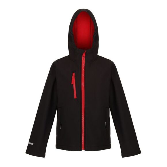 Regatta Professional Childrens/Kids 3 Layer Soft Shell Jacket / Black/Classic Re